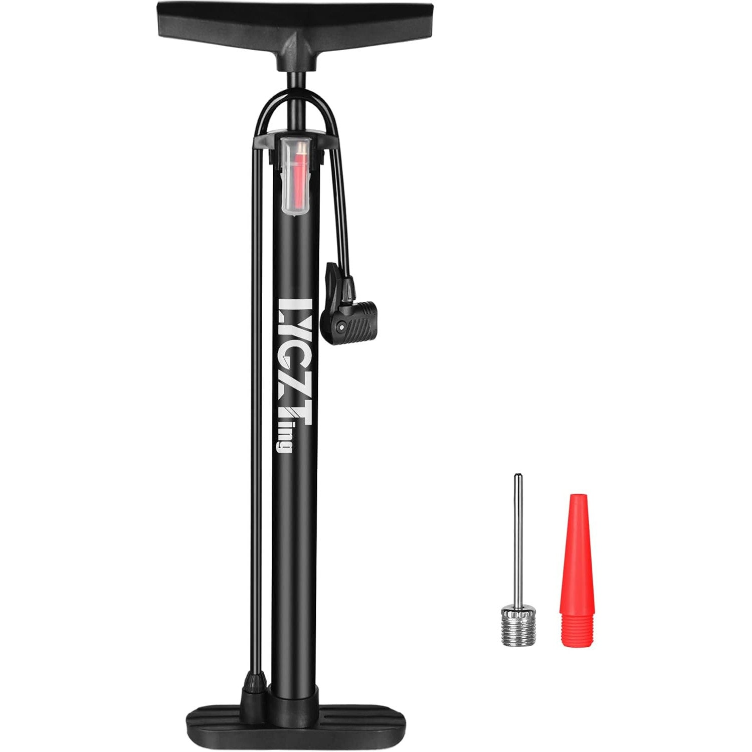LYGZTing 160psi Dual Valve Bicycle Floor Pump – Portable Compact Design